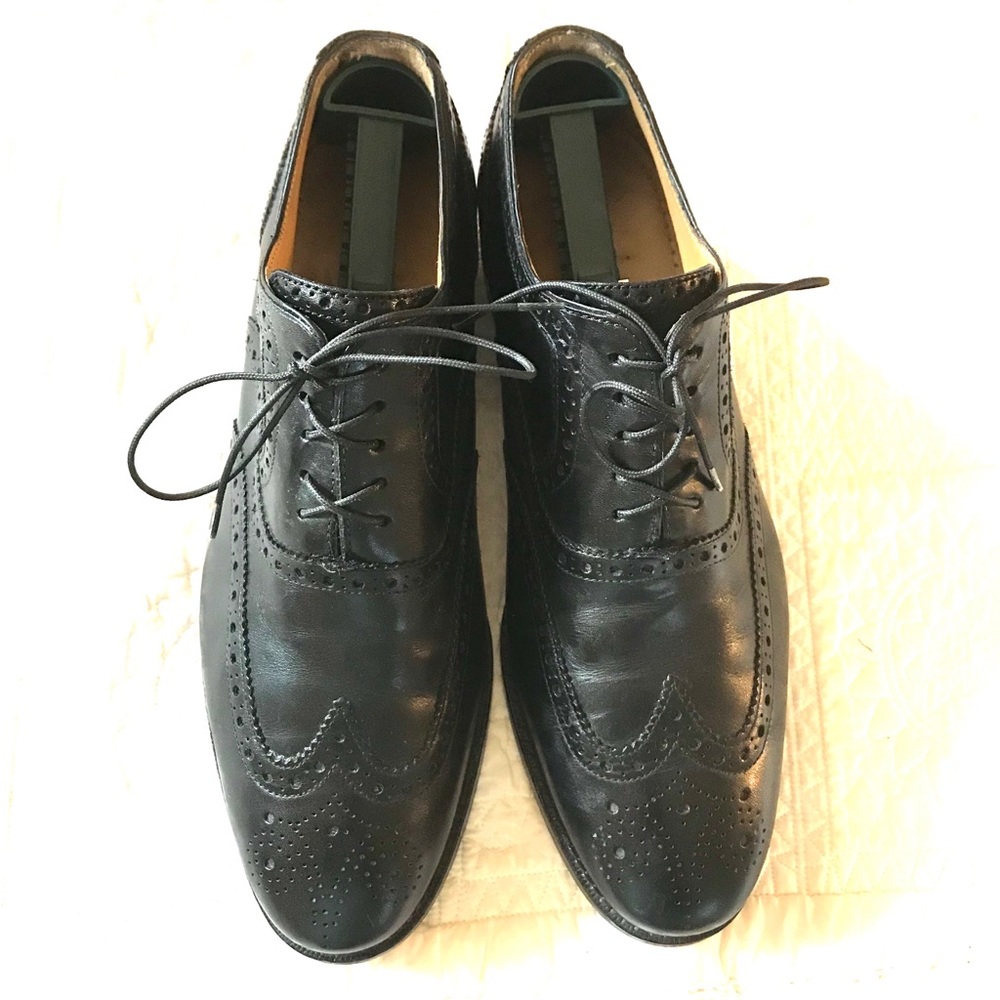 Cole Haan Grand OS Black Wingtip Shoes Size 8.5W